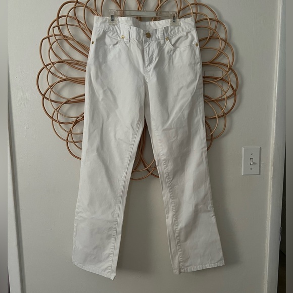 Tory Burch White Straight Leg Pants - Picture 1 of 5